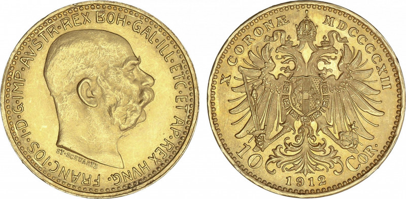 Austria
10 Corona. 1912. FRANZ JOSEPH I. 3,39 grs. AU. Reacuñación oficial (Res...