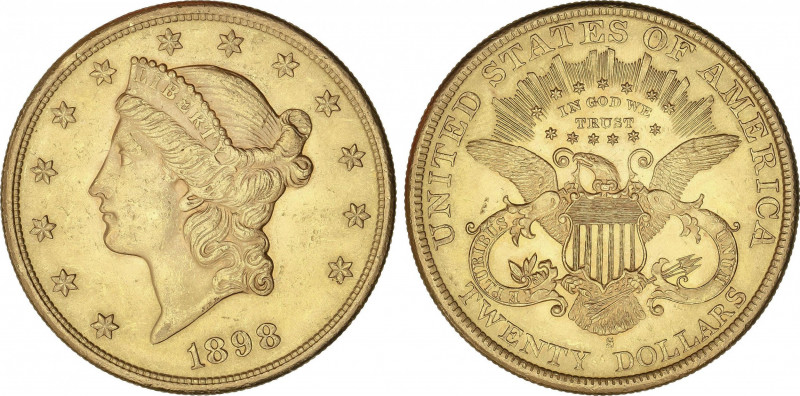 United States of America
20 Dollars. 1898-S. SAN FRANCISCO. 33,41 grs. AU. Coro...