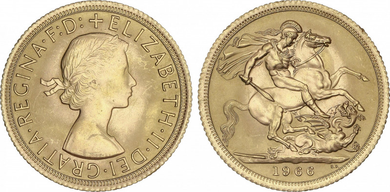 Great Britain
Sovereign. 1966. ELISABETH II. 7,99 grs. AU. Fr-417; KM-908. SC-.