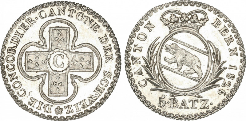 Switzerland
5 Batzen. 1826. BERNA. BONITA PIEZA. 4,07 grs. AR. Brillo original....