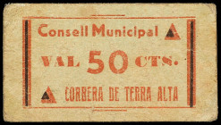 Catalonia
50 Cèntims. C.M. de CORBERA DE TERRA ALTA. RARO. Cartón. AT-882. MBC+.