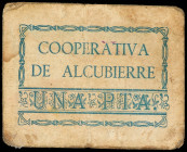 Aragon-Franja Ponent
1 Peseta. Cooperativa de ALCUBIERRE (Huesca). Cartón muy circulado. EGH-397. BC+.