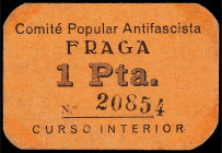 Aragon-Franja Ponent
1 Peseta. Comité Popular Antifascista FRAGA (Huesca). Cartón. RGH-2513. EBC+.