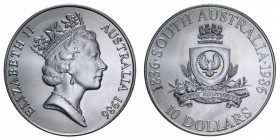AUSTRALIA ELISABETTA II 10 DOLLARI 1986 AG. 20,46 GR. FDC