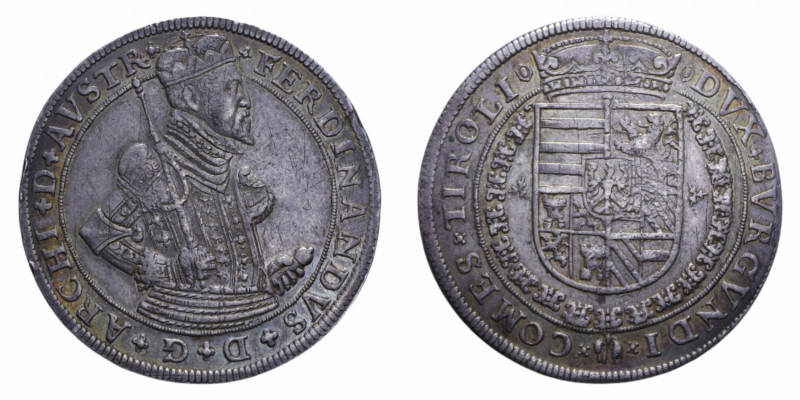 AUSTRIA FERDINANDO II (1564-1595) TALLERO S. DATA HALL AG. 28,56 GR. BB-SPL (COL...