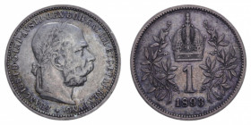 AUSTRIA FRANCESCO GIUSEPPE I 1 CORONA 1893 AG. 5,01 GR. BB+