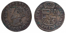 BELGIUM FILIPPO II TOKEN 1588 BUREAU DES FINANCES CU. 3,64 GR. BB