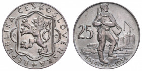 CZECHOSLOVAKIA 25 CORONE 1954 AG. 16,16 GR. qFDC