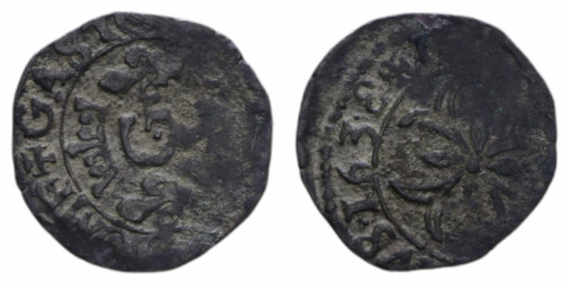 FRANCE DOMBES GASTONE D'ORLEANS LIARD 1638 CU. 0,55 GR. qBB