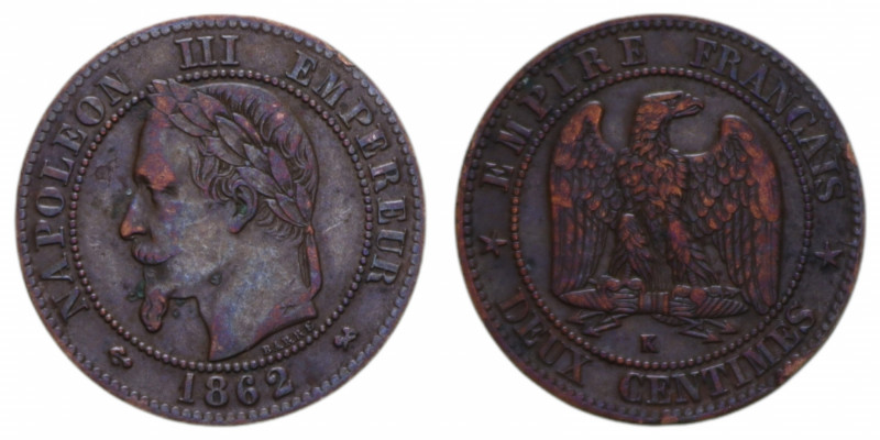 FRANCE NAPOLEONE III 10 CENT.1862 K CU. 1,96 GR. BB-SPL