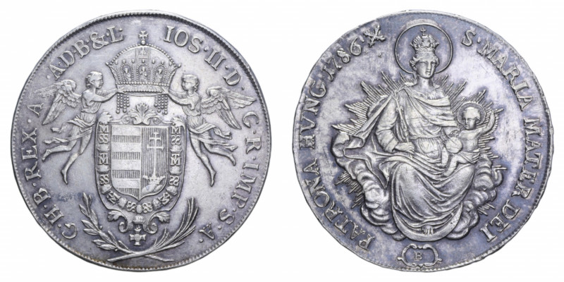 HUNGARY GIUSEPPE II TALLERO 1786 B AG. 28,02 GR. qSPL