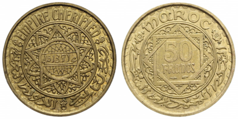 MOROCCO 50 FRANCS 1371 (1951) BA. 8,01 GR. qFDC