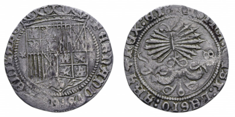 SPAIN SEGOVIA CATHOLIC KINGS FERNANDO ISABEL 1 REAL 1474-1504 AG. 2,66 GR. BB