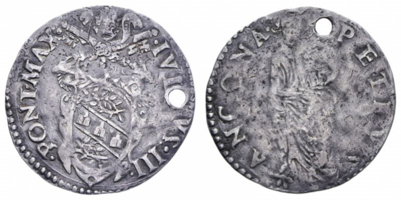 ANCONA GIULIO III (1550-1555) GIULIO MIR. 993 AG. 2,59 GR. qBB (FORO)