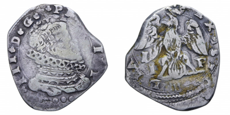 MESSINA FILIPPO III (1598-1621) 4 TARI' MIR. 345 AG. 9,74 GR. qBB