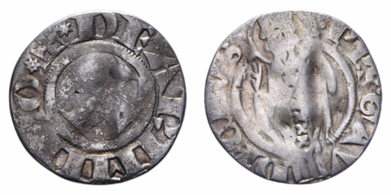 RIMINI AUTONOME (1250-1385) GROSSO AGONTANO MIR. 1353 AG. 1,65 GR. MB+