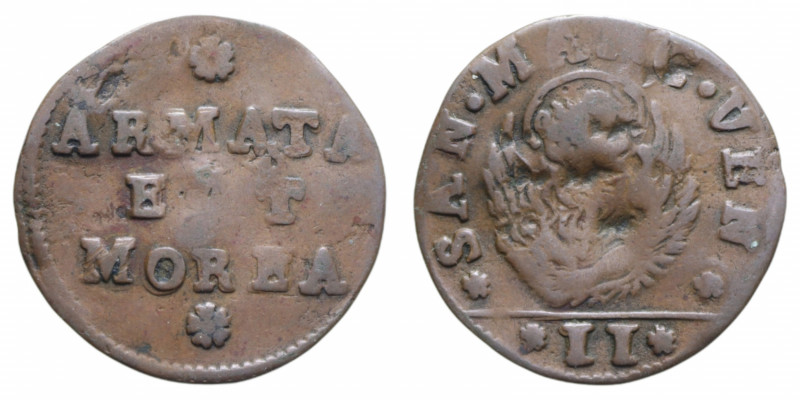 VENEZIA MONETAZIONE ANONIMA (1688-1691) GAZZETTA CU. 6,24 GR. MB-BB