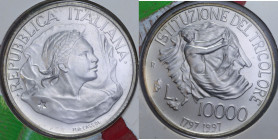 10000 LIRE 1997 TRICOLORE AG. 22 GR. FDC (IN FOLDER)