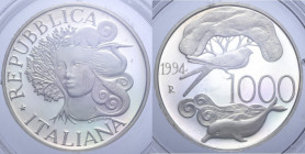 1000 LIRE 1994 FLORA E FAUNA AG. 14,6 GR. PROOF (IN COFANETTO)