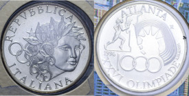 1000 LIRE 1996 OLIMPIADE ATLANTA AG. 14,6 GR. FDC (IN FOLDER)