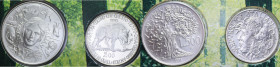 500 + 200 LIRE 1991 FLORA E FAUNA AG. 15+9 GR. FDC (IN FOLDER)