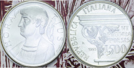 500 LIRE 1993 ORAZIO AG. 15 GR. IN FOLDER FDC