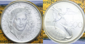500 LIRE 1993 FLORA E FAUNA AG. 15 GR. FDC (IN FOLDER)