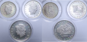 500 + 200 + 100 LIRE 1993 BANCA D'ITALIA AG. 11+5+4,5 GR. PROOF (IN COFANETTO)