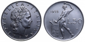 50 LIRE 1955 VULCANO AC. 6,25 GR. FDC