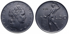50 LIRE 1956 VULCANO AC. 6,25 GR. FDC