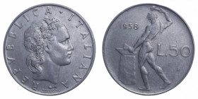 50 LIRE 1958 VULCANO NC AC. 6,30 GR. BB