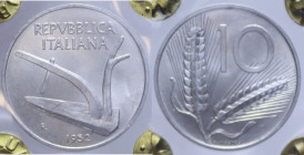 10 LIRE 1952 SPIGHE IT. 1,6 GR. FDC (SIGILLATA AURORA)