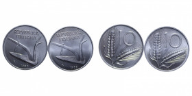 10 LIRE 1952 + 1965 (NC) SPIGHE IT. 1,6+1,6 GR. FDC