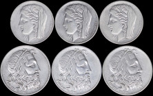 GREECE: Lot of 6 Coins (1930) composed of 3x 10 Drachmas & 3x 20 Drachmas in silver (0,500). (Hellas 178+179). Very Fine to Extra Fine conditions