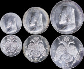 CYPRUS: Complete set of 3 coins (1974) in silver (0,925) including 3 Pounds, 6 Pounds & 12 Pounds, commemorating Archbishop Makarios. All inside slabs...