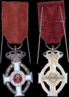 GREECE: Order of King George I (1915). Miniature knight silver cross (Civil division). Manufactured in 1936-1940. Extremely Fine.