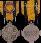 GREECE: Medal of Military Merit (1917). 3rd Class: Bronze laurel wreath on the ribbon. With full original ribbon. Engraved by Sue / Rivaud, Thessaloni...