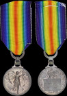 GREECE: Interallied "Victory" medal 1914-1918. Awarded to those who took part in the military actions during the First Wold War. With full original ri...