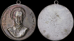 GREECE: Bronze medal commemorating D Solomos. Bust of D Solomos and iscription "D. SOLOMOS / ZANTE" on the perimeter on the obverse. The reverse is bl...