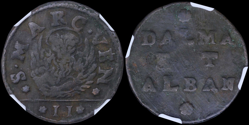 ITALIAN STATES / VENICE (DALMATIA & ALBANIA): Gazzetta (=2 Soldi) (1710) in copp...