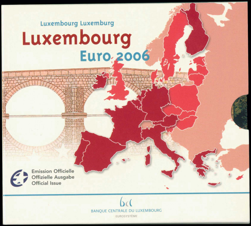 LUXEMBOURG: Euro coin set (2006) composed of 1 Cent to 2 Euro with a commemorati...