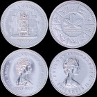 CANADA: Lot of 2 coins composed of 1 Dollar (1977) for the Silver Jubilee of Elizabeth II & 1 Dollar (1978) for the XI Commonwealth Games, both in sil...