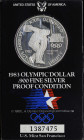 USA: 1 Dollar (1983 S) in silver (0,900). Commemorative issue for the 1984 Olympics in Los Angeles. Representation of the traditional Greek discus thr...