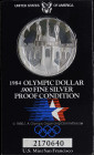 USA: 1 Dollar (1984 S) in silver (0,900). Commemorative issue for the 1984 Olympics in Los Angeles. The entrance of the Los Angeles Memorial Coliseum ...