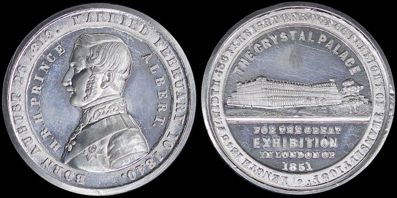 GREAT BRITAIN: Commemorative medal in white metal for the Great Exhibition of th...