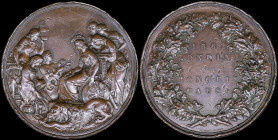 GREAT BRITAIN: Prize Medal for the 1862 International Exhibition in London. Allegorical scene of Britannia being courted by figures of Science, Art, I...
