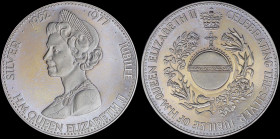GREAT BRITAIN: Copper-nickel medal celebrating Queen Elizabeth IIs 25th reigning year. Obv: Queen Elizabeth II. Rev: The Sovereigns Orb within sprigs ...