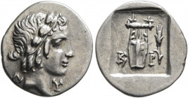 LYCIAN LEAGUE. Late 1st century BC-early 1st century AD. Hemidrachm (Silver, 15 mm, 1.33 g, 12 h), Kragos. Λ-Y Laureate head of Apollo to right. Rev. ...