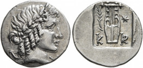 LYCIAN LEAGUE. Late 1st century BC-early 1st century AD. Hemidrachm (Silver, 15 mm, 1.55 g, 12 h), Kragos. Λ-Y Laureate head of Apollo to right. Rev. ...
