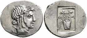 LYCIAN LEAGUE. Late 1st century BC-early 1st century AD. Hemidrachm (Silver, 17 mm, 1.56 g, 12 h), Masikytes. M-[A] Laureate head of Apollo to right. ...